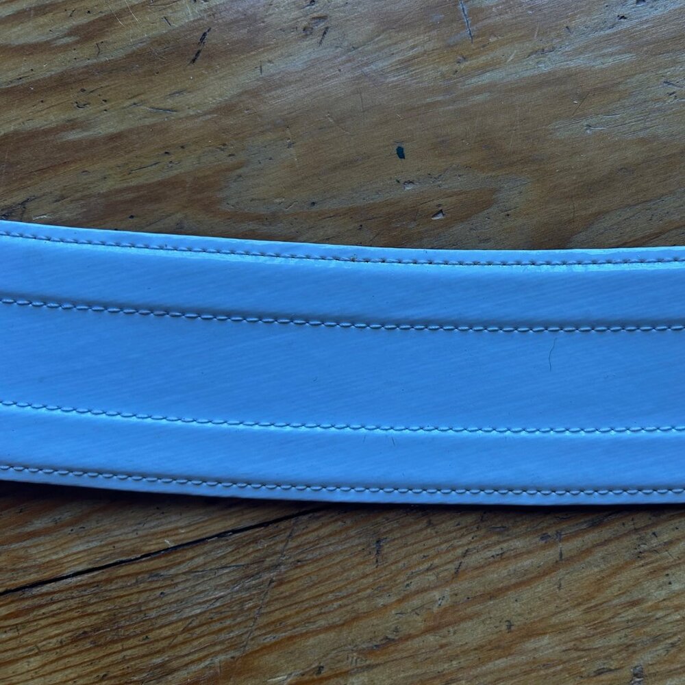 ACCEPTING ALL REASONABLE OFFERS! Ralph Lauren White Wide Leather Waist Belt - Picture 10 of 13